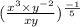 (\frac{x^3\times y^{-2}}{xy})^{\frac{-1}{5}}