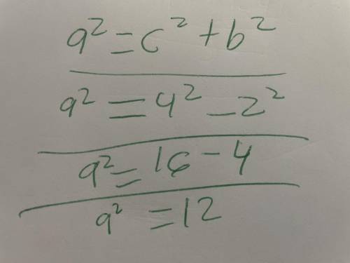 The leg of a right triangle is 2 units and the hypotenuse is 4 units. what is the length, in units,