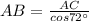 AB=\frac{AC}{cos72\°}