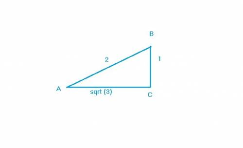 On a piece of paper, use a protractor to construct △abc with m∠a=30° , m∠b=60° , and m∠c=90° . which