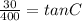 \frac{30}{400}=tanC