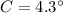 C=4.3^{\circ}