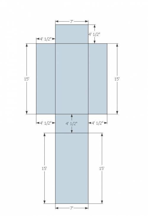 Ashoe box measures 15 in by 7 in by 4 1/2 in. what is the surface area of the box