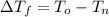 \Delta T_f = T_o - T_n