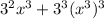 3^2x^3 + 3^3(x^3)^3