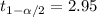 t_{1-\alpha/2}=2.95