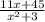 \frac{11x + 45}{x^2 + 3}