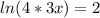 ln(4 * 3x) = 2