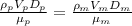 \frac{\rho_pV_pD_p}{\mu_p}=\frac{\rho_mV_mD_m}{\mu_m}