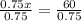 \frac{0.75x}{0.75}=\frac{60}{0.75}