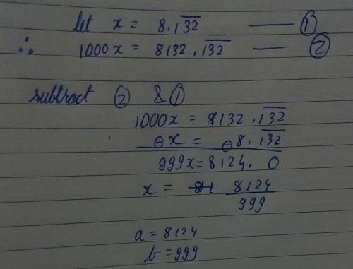 Convert 8. to a rational expression in the form of where b ≠ 0.