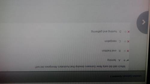 Which skill did early new guineans develop that australia’s aborigines did not?  a.  farming b.  ora