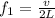 f_1 = \frac{v}{2 L}