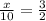 \frac{x}{10}=\frac{3}{2}