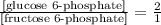 \frac{\text{[glucose 6-phosphate]}}{\text{[fructose 6-phosphate]}}=\frac{2}{1}