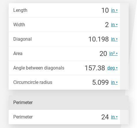 What is the perimeter of 20 units