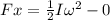 Fx = \frac{1}{2}I\omega^2 - 0