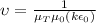 \upsilon = \frac{1}{\mu_T \mu_0 (k\epsilon_0)}