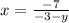 x= \frac{-7}{-3-y}