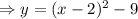 \Rightarrow y=(x-2)^2-9