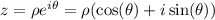 z = \rho e^{i\theta} = \rho(\cos(\theta)+i\sin(\theta))