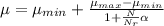 \mu=\mu_{min} +\frac{\mu_{max}-\mu_{min}}{1+\frac{N}{N_{r} }\alpha }