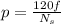 p=\frac {120 f}{N_s}