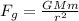 F_g = \frac{GMm}{r^2}