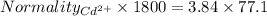 Normality_{Cd^{2+}}\times 1800=3.84\times 77.1