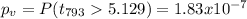 p_v =P(t_{793}5.129)=1.83x10^{-7}