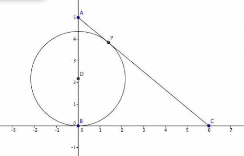 Suppose that we have a right triangle $abc$ with the right angle at $b$ such that $ac = \sqrt{61}$ a