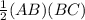 \frac{1}{2}(AB)(BC)