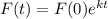 F(t) = F(0)e^{kt}