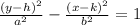 \frac{(y-h)^2}{a^2}-\frac{(x-k)^2}{b^2} =1