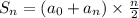 S_n=(a_0+a_n)\times \frac{n}{2}