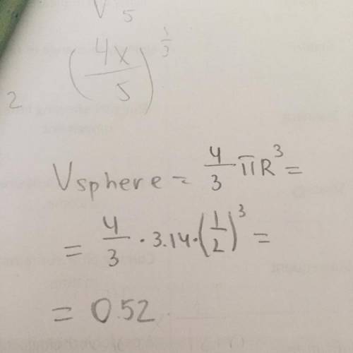 What is the volume of a sphere with a radius of 1/2 using 22/7 as pi.