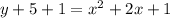 y+5+1=x^{2}+2x+1