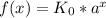 f(x) = K_0 * a^x