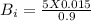 B_{i} = \frac{5X0.015 }{0.9}