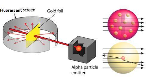 The gold foil experiment led to the conclusion that each atom in the foil was composed mostly of emp