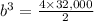 b^3=\frac{4\times 32,000}{2}