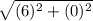 \sqrt{(6)^2 +(0)^2}