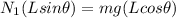 N_1 (Lsin\theta) = mg(Lcos\theta)