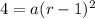 4= a(r-1)^2