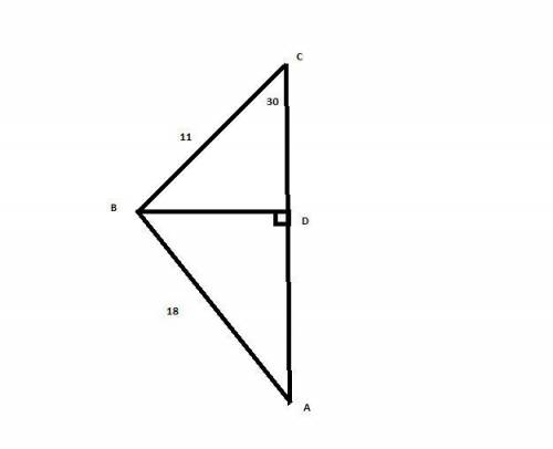 Given the triangle below, what is m trianglea, rounded to the nearest tenth?