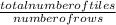 \frac{total number of tiles}{number of rows}