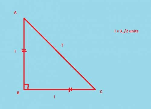 Find the hypotenuse of each isosceles right triangle when the legs are of the given measure.