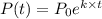 P(t) = P_0 e^{k \times t}