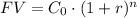 FV=C_0\cdot (1+r)^n