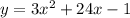 y=3x^2+24x-1